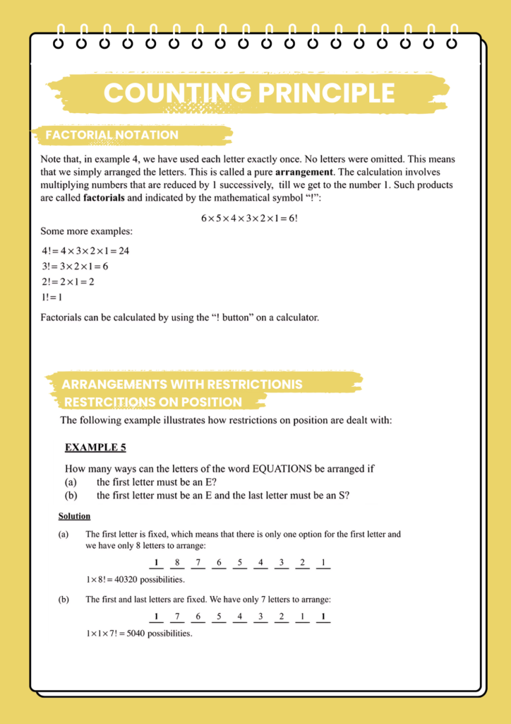 8 - Matric Math Prep (Paper 1): Counting Principle 2 18