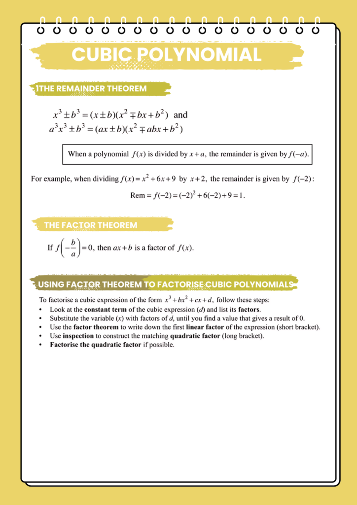 4 - Matric Math Prep (Paper 1): Cubic Polynomials 1 6